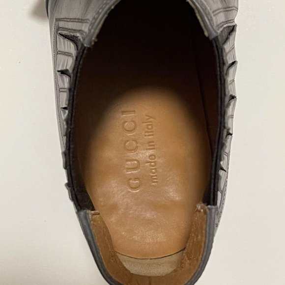 GUCCI Men's Leather Ankle Boot With G Brogue - Picture 5 of 6